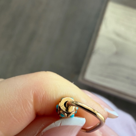 14kt turquoise carabiner - Picture 3 of 6